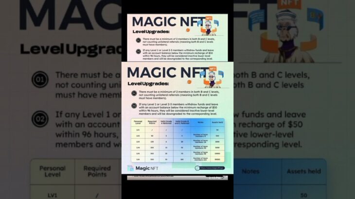 Magic NFT Level Upgrade Requirements || किस लेवल में कितनी टीम चाहिए