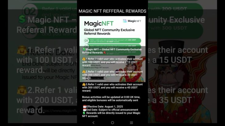 Magic NFT Referral Rewards || Magic NFT updates
