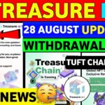 Treasure Chain Launched? 🎉 | Treasure New Update Today | Treasure NFT Withdrawal | TUFT Price