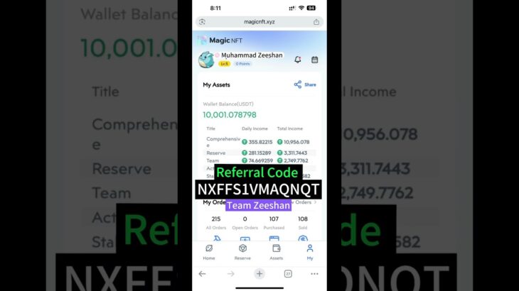 Treasure Magic NFT Referral Code / Invite Code #youtubeshorts #magicnft #referralcode