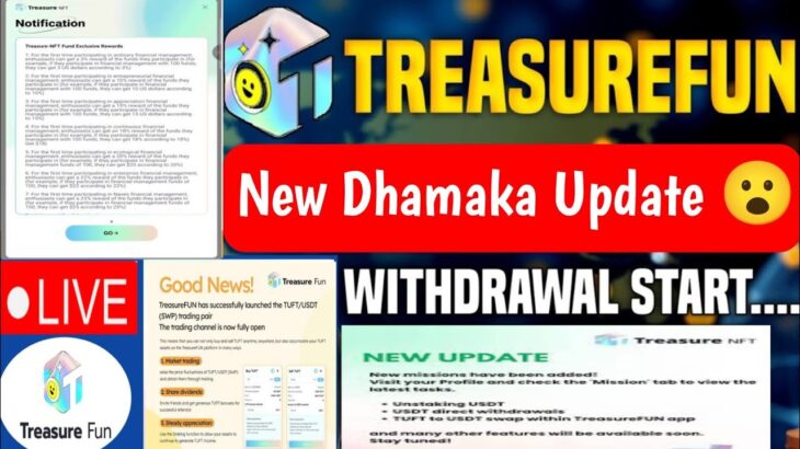 Treasure fun  new update today!Treasure NFT new update! MobiKwik withdrawal problem! meesho!Flipkart
