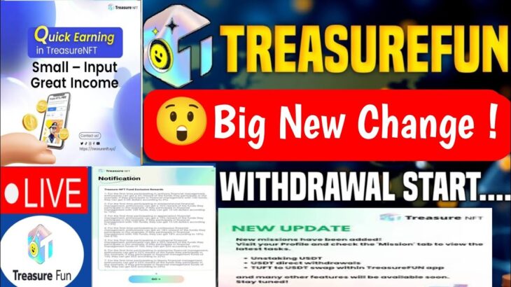 Treasure fun  new update today!Treasure NFT new update! MobiKwik withdrawal problem! meesho!Flipkart