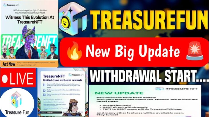 Treasure fun  new update today!Treasure NFT new update! MobiKwik withdrawal problem! meesho!Flipkart