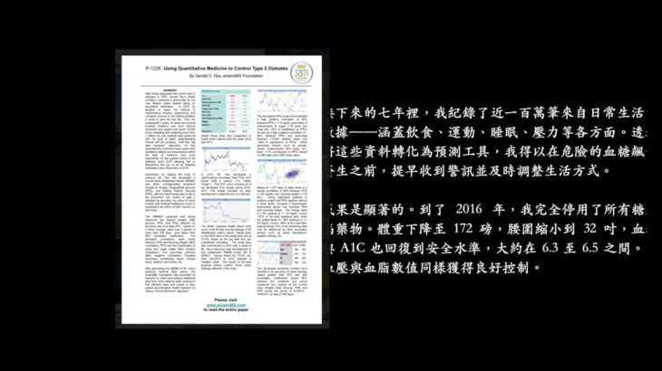 【chatGerry】使用量化醫學來控制第二型糖尿病（編號 001，2016/11/28）分類：糖尿病作者：Gerald C. Hsu eclaireMD 基金會