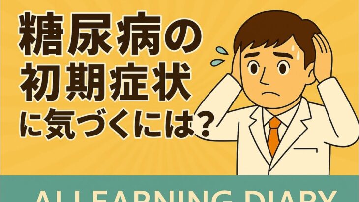 医療知識シリーズ【泌尿器・代謝・腎機能】糖尿病の初期症状に気づくには？／見逃さないサインとセルフケア・薬の正しい使い方
