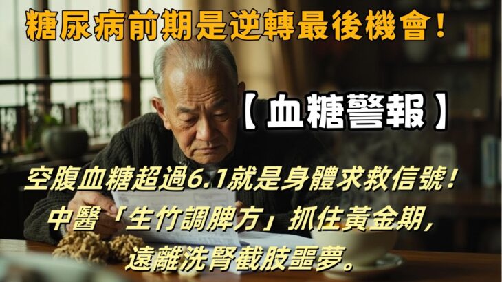 【血糖警報】糖尿病前期是逆轉最後機會！#糖尿病前期 #中醫治療 #血糖控制 #逆轉糖尿病 #生竹調脾方 #脾胃調理 #健康生活 #預防醫學 #中醫養生