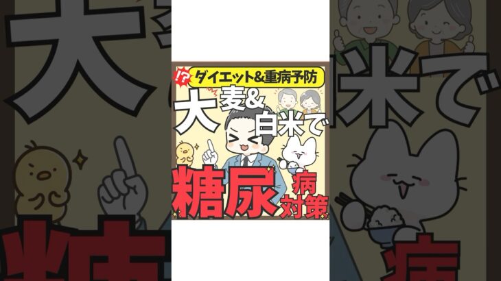 【ダイエット】ダイエット&重病予防、大麦&白米で糖尿病対策