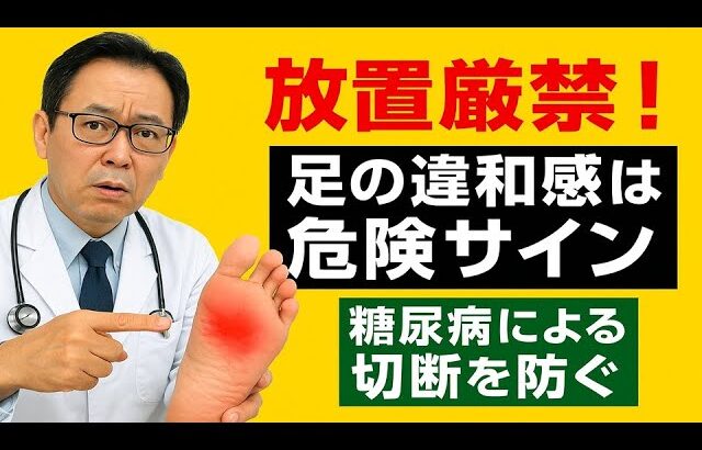 【放置厳禁】その足の違和感は危険サイン？糖尿病が知らせる初期症状と切断を防ぐ方法