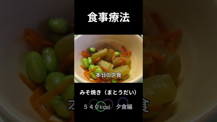 糖尿病の病院食、主食、みそ焼き（まとうだい）夕食編