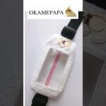 可愛い！インスリンポンプポーチ。白い花柄にくまのワッペン