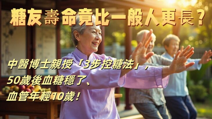 糖友壽命竟比一般人更長？#糖尿病 #健康長壽 #中醫養生 #控糖法 #飯後運動 #彩虹飲食 #太極雲手 #血糖穩定 #血管年輕