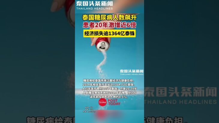 健康警报！20年激增6倍！泰国糖尿病成隐形杀手！#泰国 #diabetes #Thailand #โรคเบาหวาน #泰国头条新闻 #สุขภาพดี #health #糖尿病