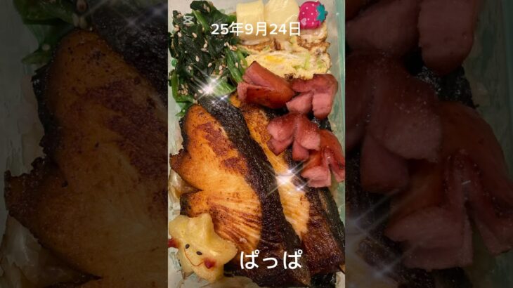 #25/9/24/2:30#糖尿病弁当#お弁当#パパ玄米おかかのり弁、ブリのオーロラソース焼き弁当#shorts