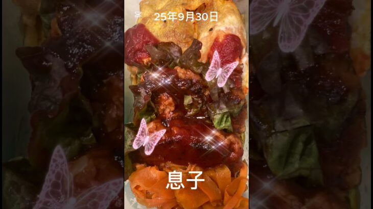 #25/9/30/4:06#糖尿病弁当#パパ#息子オムライスくんダブルハンバーグ#shorts