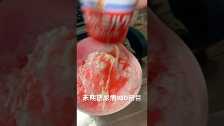 練乳びしゃがけかき氷食べた 糖尿病全食事記録950日目