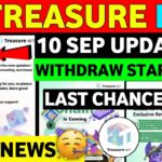 Good News🥳 Treasure NFT New Update | Treasure FUN New Update Today | Treasure Nft Withdrawal Update