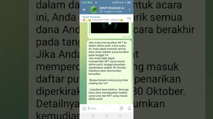 JADWALPENARIKAN BTBC DAN SYARAT DAFTAR PUTIH NFT