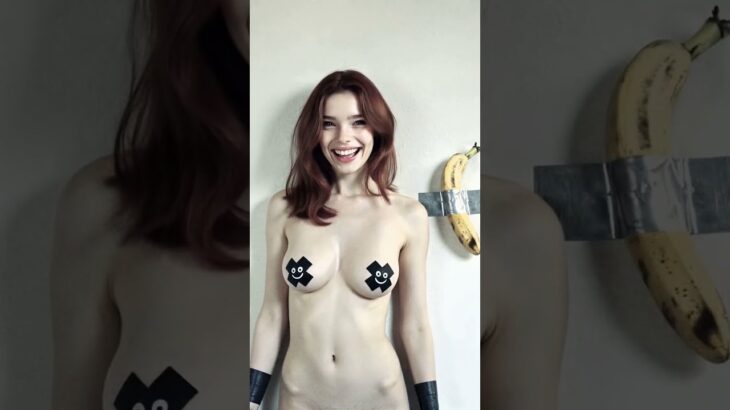 Laugh + Banana NFT Art Video 18 #aiart #modelshoot #banana