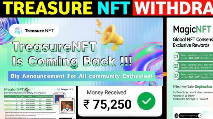 Treasure Fun Breaking News 🔥| Treasure New Update Today | Treasure NFT Withdrawal | TUFT Price