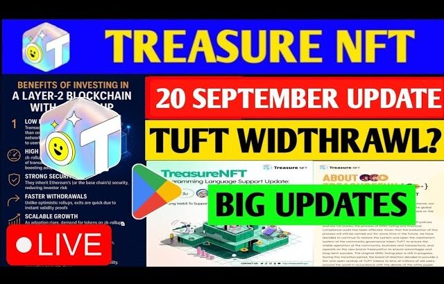 Treasure NFT Finally ComeBack 🥳 | Treasure FUN New Update Today | Treasure Nft Withdrawal Update