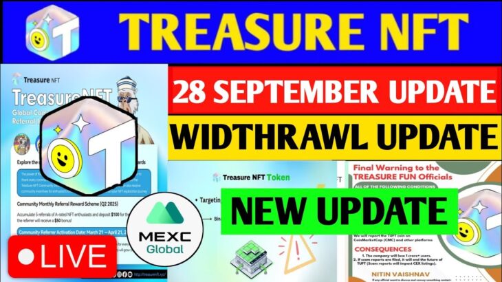 Treasure NFT Finally ComeBack 🤑 | Treasure FUN New Update Today | Treasure Nft Withdrawal Update