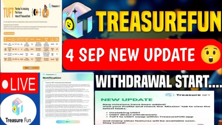 Treasure NFT New Update Today | Treasure FUN New Update Today | Treasure Nft Withdrawal