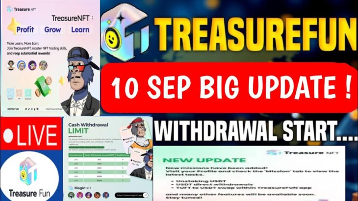 Treasure NFT New Update Today | Treasure FUN New Update Today | Treasure Nft Withdrawal