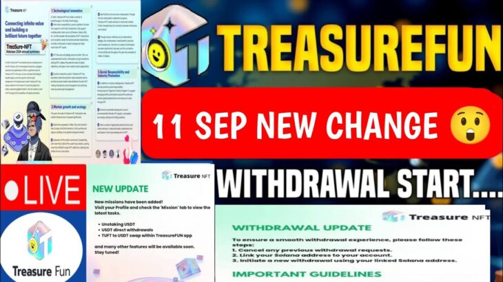 Treasure NFT New Update Today | Treasure FUN New Update Today | Treasure Nft Withdrawal