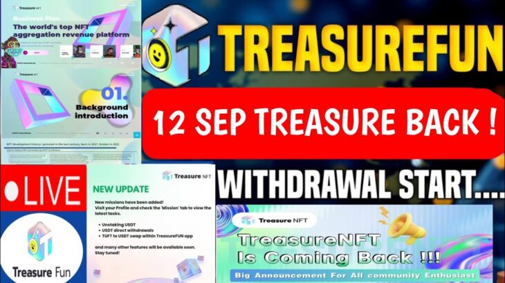 Treasure NFT New Update Today | Treasure FUN New Update Today | Treasure Nft Withdrawal