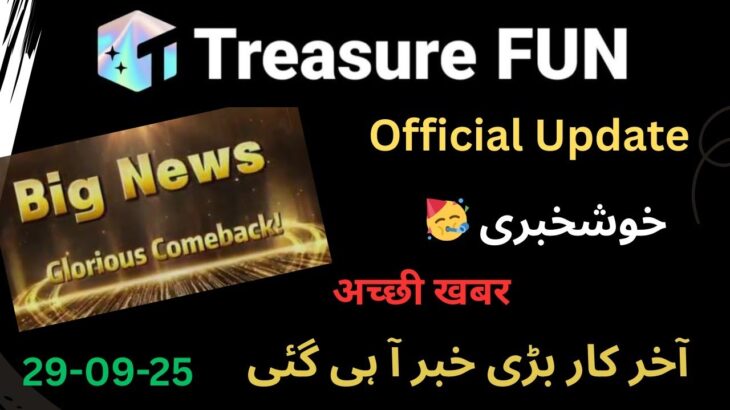 Treasure nft official news | treasure nft comeback | treasure fun new update today