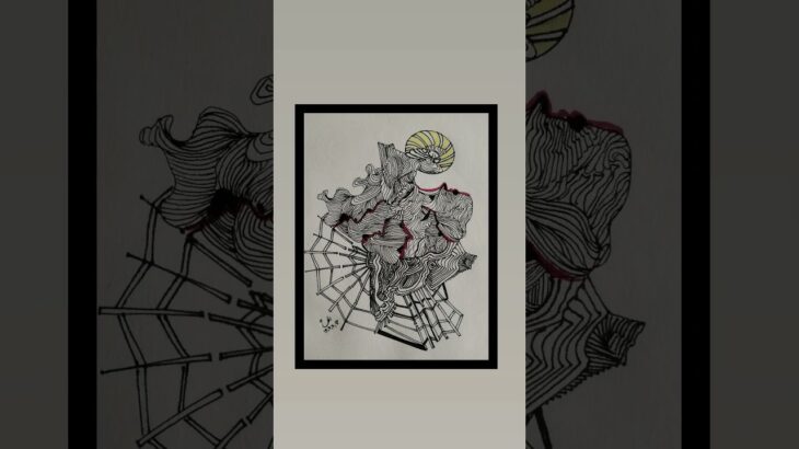 از دل خطوط، یک داستان تازه.     #artdaily# nft#art#sketch #artist #painting