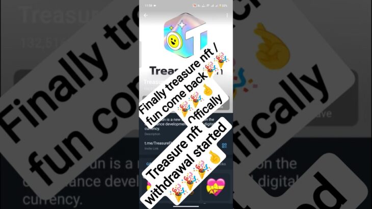 good news treasure nft treasure fun new update comeback krdiya hai treasure nft wapas agya h