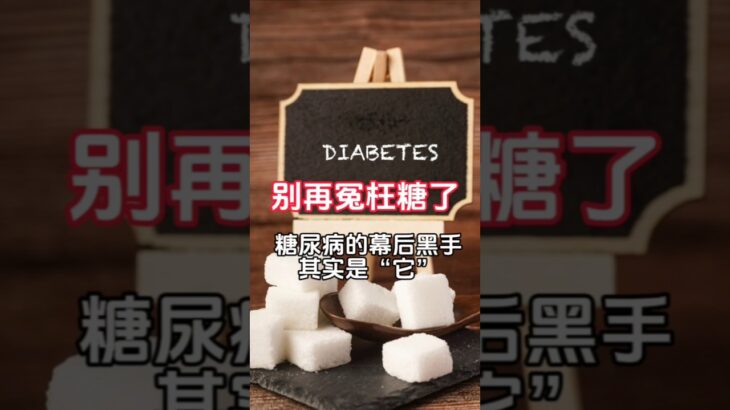 别再冤枉糖了！糖尿病的幕后黑手，其实是它… #糖尿病的幕后黑手 #胰岛素 #最好的保护从生活小习惯开始 #协奏曲 #巧绿 #枸杞花园 #蕈菇 #心欢