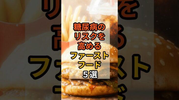 糖尿病のリスクを高めるファーストフード５選#雑学 #糖尿病予防 #ファーストフード