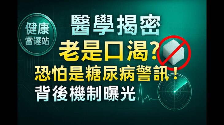 【醫學揭密】老是口渴？恐怕是糖尿病警訊！背後機制曝光！