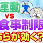 【医師が解説】糖尿病改善に「運動」と「食事制限」どっちが効果的？驚きの研究結果と実践法！