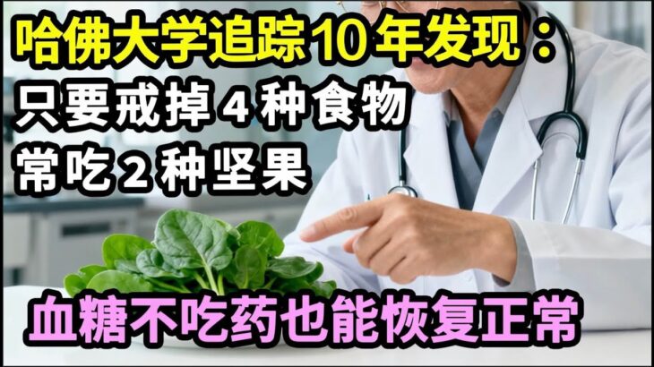 哈佛大学追踪10年发现：糖尿病可以“逆转”！只要戒掉4种食物，常吃2种坚果，血糖不吃药也能恢复正常！【家庭大医生】