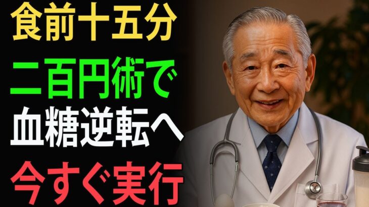 高齢者専門医が断言：20年糖尿病でも間に合, 82歳が証明「200円×15分」の2手で血糖激変！| 高齢者の健康