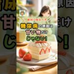 ⚠️甘いものだけじゃない！糖尿病の原因3選【健康常識】