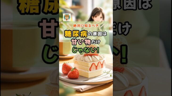 ⚠️甘いものだけじゃない！糖尿病の原因3選【健康常識】