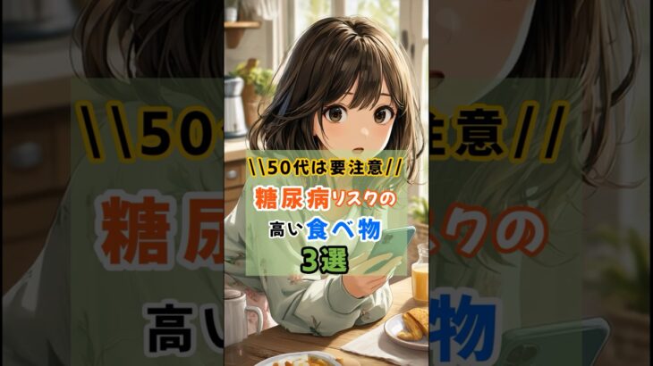 ⚠️知らなきゃ危険！糖尿病リスクが高い食べ物トップ3【食の豆知識】