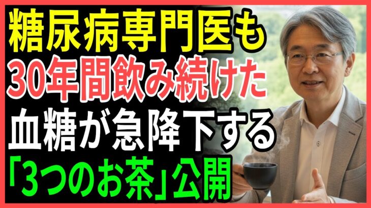 30年間の糖尿病専門医が毎日愛飲！血糖値を安定させる奇跡のお茶3選