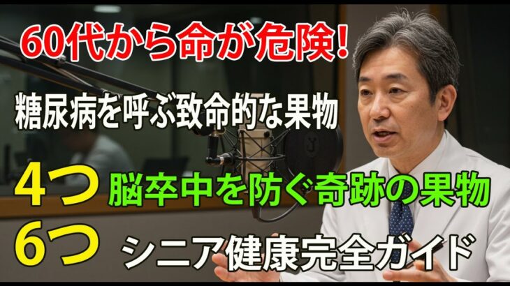 60代から命が危険!糖尿病を呼ぶ致命的な果物4つ vs脳卒中を防ぐ奇跡の果物6つ｜シニア健康完全ガイド