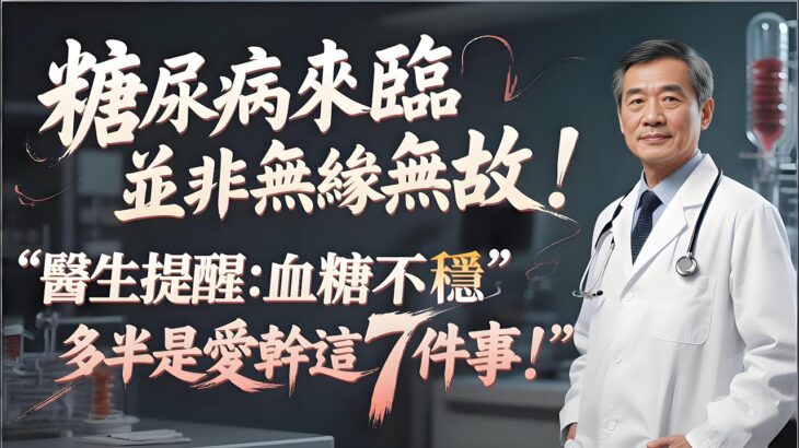 糖尿病來臨，並非無緣無故！醫生提醒：血糖不穩，多半是愛幹這7件事！#老年健康 #健康科普 #糖尿病預防