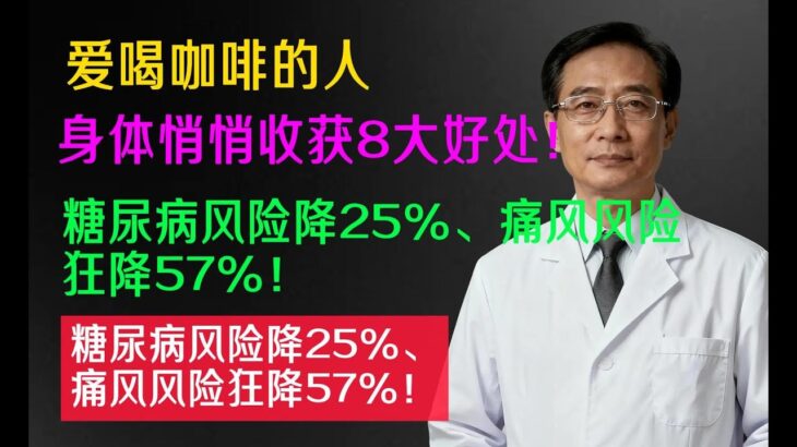 最新研究揭示：每天一杯咖啡，收获8大惊喜好处！糖尿病、痛风、癌症风险都显著降低，但3类人要慎喝！#咖啡#健康#减脂#抗癌#护心#长寿#痛风#糖尿病#咖啡好处#健康饮品#咖啡因#抗氧化#改善睡眠#