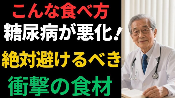 【99％が知らない】糖尿病を悪化させる高齢者の食べ物！毎日食べていた物が実は病気を進行させていた衝撃の真実｜100歳ライフへ