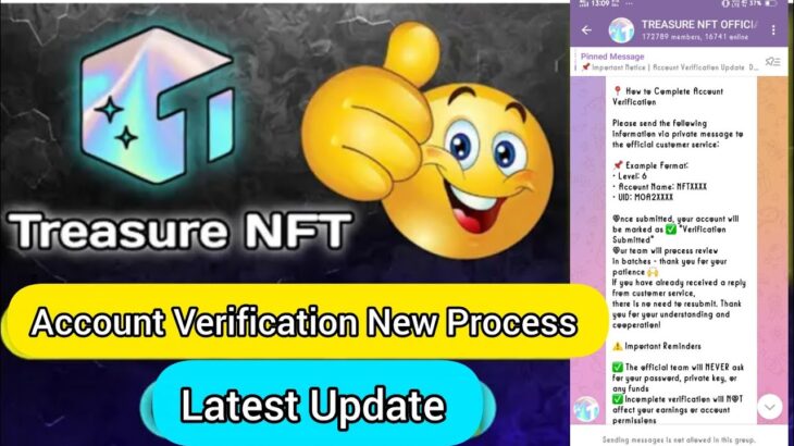Account Verification New Process || Treasure NFT Latest Update || Account Verification Kaise Kare