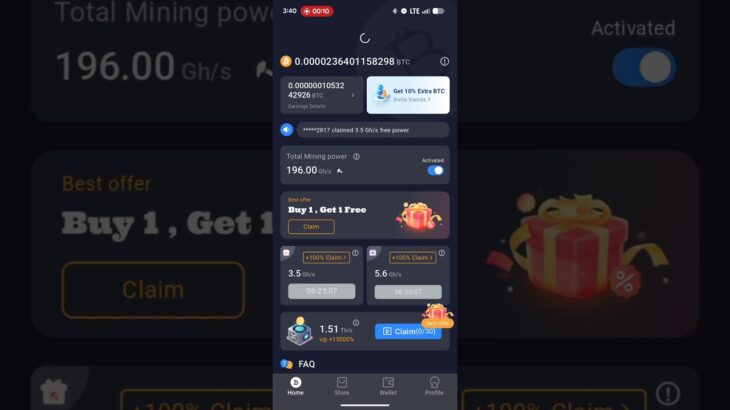 Bitcoin Mining ~ Miner NFT Withdraw Proof 🎭 Recommend 🎭