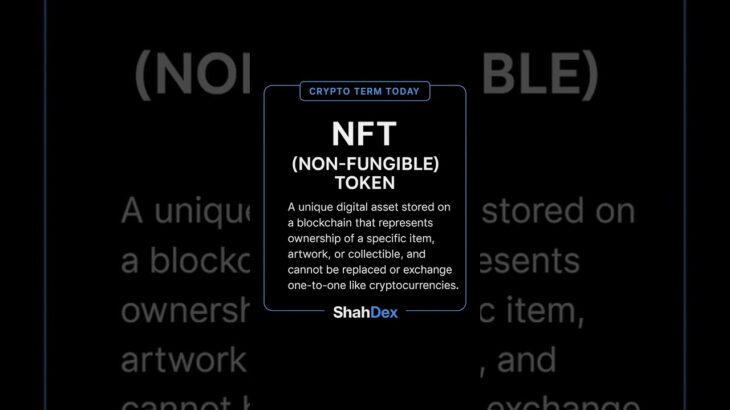( DAY – 34 )CRYPTO TERM TODAY:-NFT(NON-FUNGIBLE TOKEN)🔥