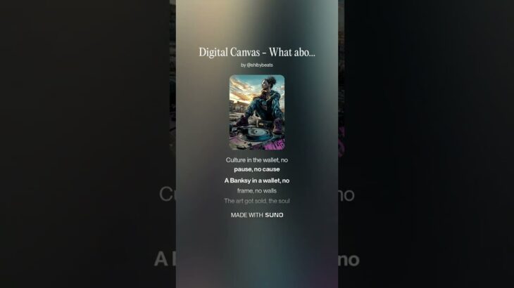 Digital Canvas – What about the Art? #digitalart #art #nft #ukgrimemusic